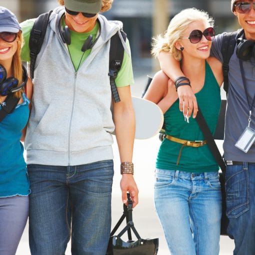 Group of happy friends