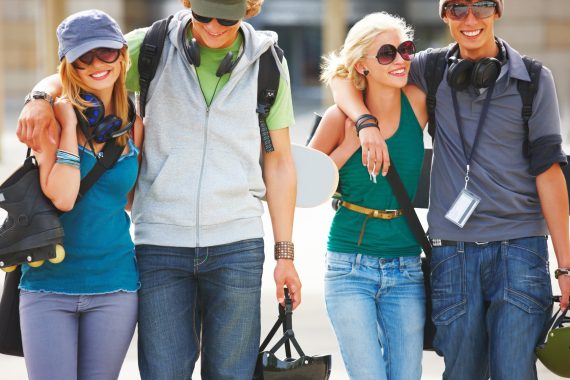 Group of happy friends